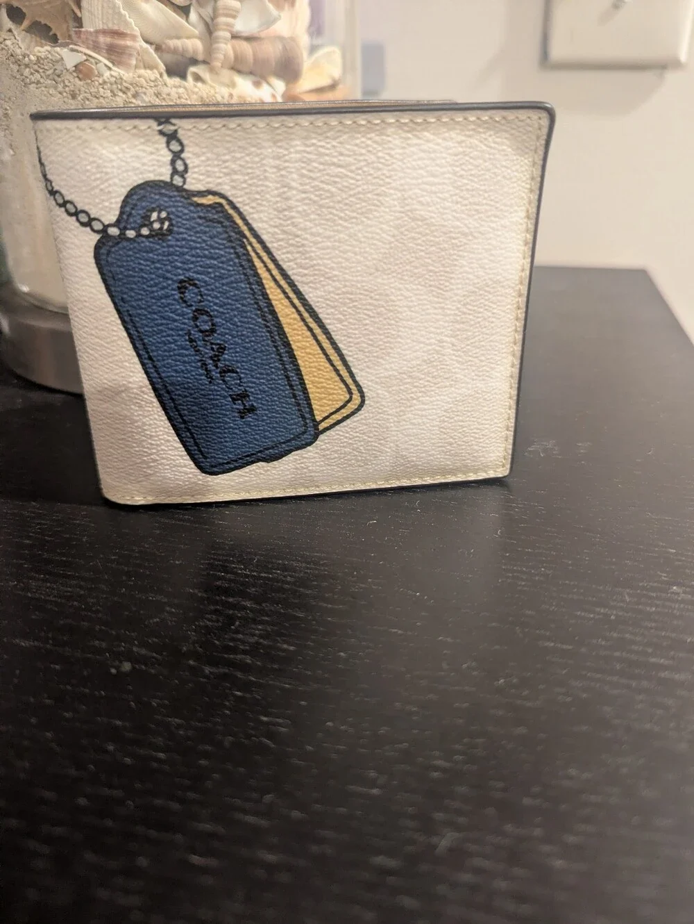 COACH 3-In-1 Wallet Signature Canvas Trompe L'oeil Print Chalk
